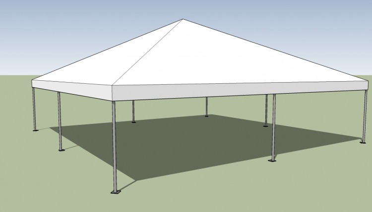 30x30 White Top West Coast Frame Tent Lambert Bounce Parties Nokesville VA