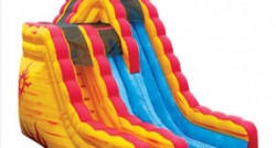 20' Fire N' Ice 2 Height Double Lane Slide - 2hp