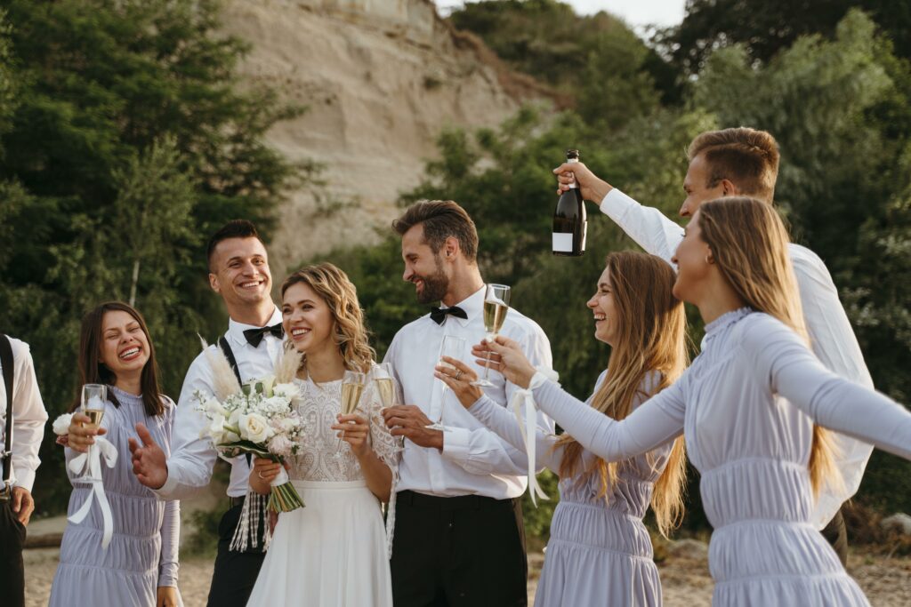 people celebrating wedding beach Home