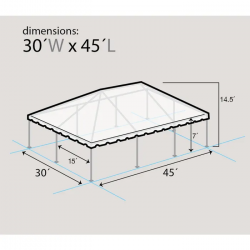 30x45 White Top West Coast Frame Tent