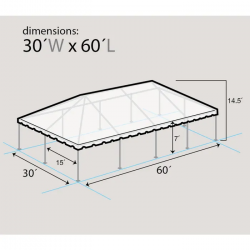 30x60 White Top West Coast Frame Tent