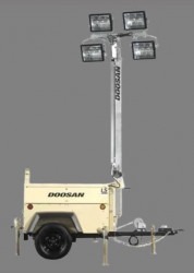 Portable light tower with diesel generator