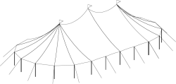 44'x83' Sailcloth Tent Vinyl