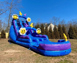 -NEW 2024- 19' Double Lane Happy Slide - 2hp