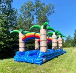 3520Tropical2020Dual20Lane20Slipn20Slide204 1742407638 35' Tropical Dual Lane Slip'n Slide - 1.5hp