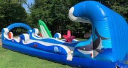 7d58e3 3debd23b36154d97874838d02537907bmv2 1635287044 30' Surf's Up Double Lane Slip'n Slide - 1.5hp