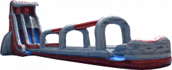 27' Double Lane Volcano Slide w/ Slip'n Slide - 2hp, 1.5hp