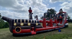 FullSizeRender208 1689698625 22' Double Lane Caribbean Pirate Slide w/ Slip'n Slide 2pcs