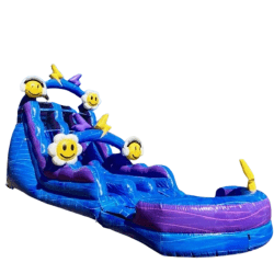 19' Double Lane Happy Slide - 2hp