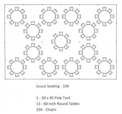 30x45 White Top West Coast Frame Tent