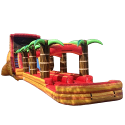 19' Double Lane Lava Slide w/ Slip'n Slide 2pcs - 2hp, 1.5hp